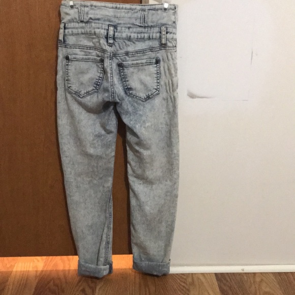 Acid wash high waist distressed Wax Jean - Picture 3 of 7